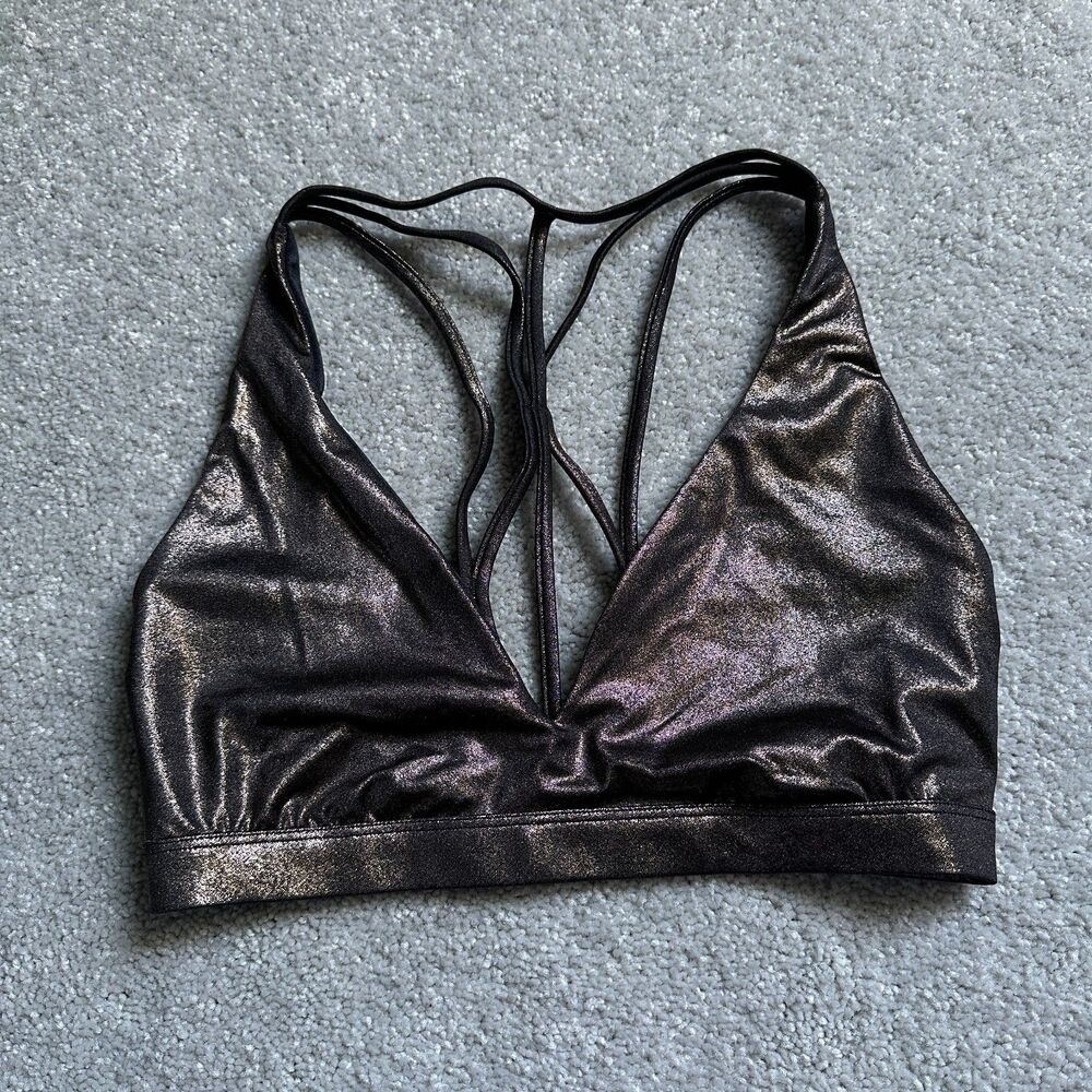 victoria's secret pink ultimate lightly lined shimmer brown sports bra, S-DD